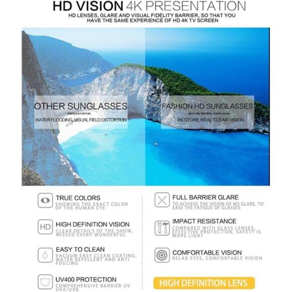 Round Sunglasses Polarized Oversized Circle Metal Frame Mirrored Hipster Women M - Picture 5 of 7